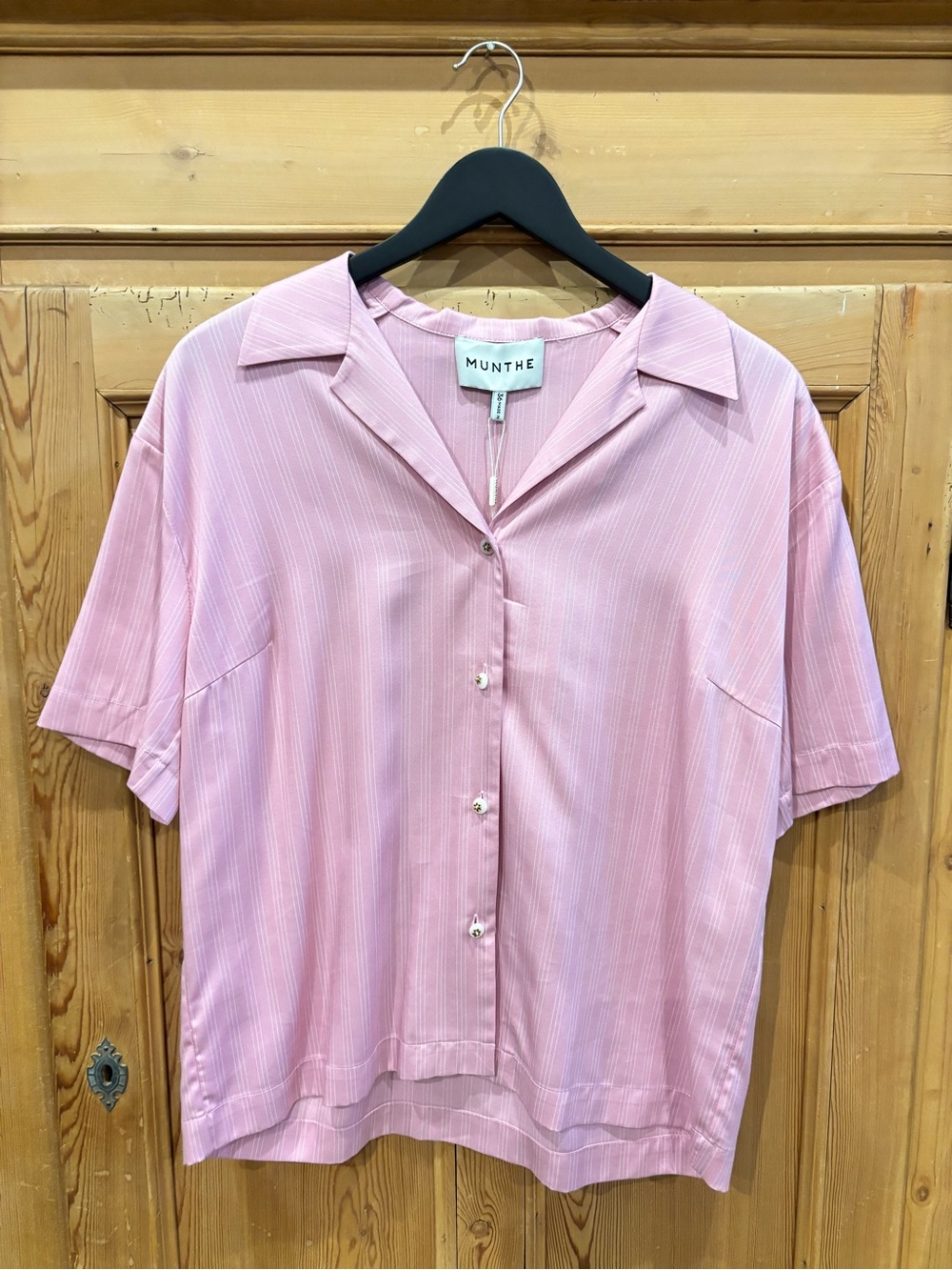 Munthe Blush Short-Sleeve Button-Down Shirt